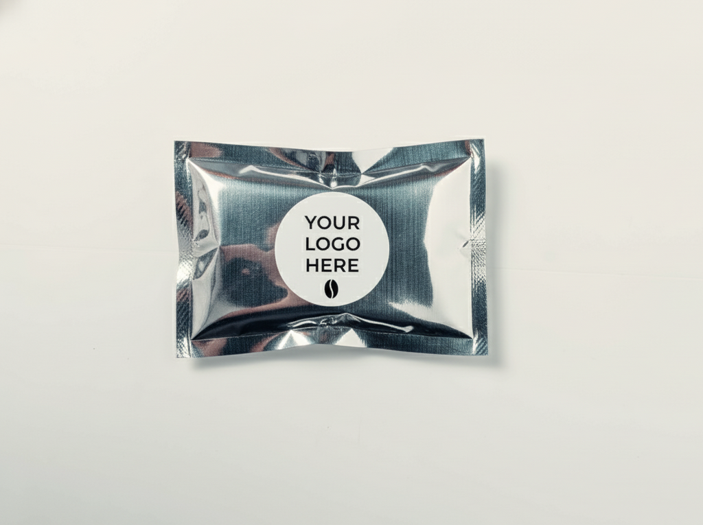 Sobrecito de 50g de café molido de Chiapas. La medida exacta para tu cafetera con la frescura de Café chiltote. ¡Llévalo a la oficina o de viaje! Con etiqueta personalizable